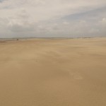 L’immensa spiaggia di Shela durante la bassa marea