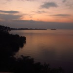 Lago Kivu al tramonto