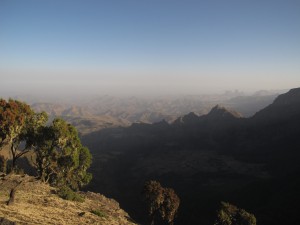 Vista sul north escarpment dei monti Simien
